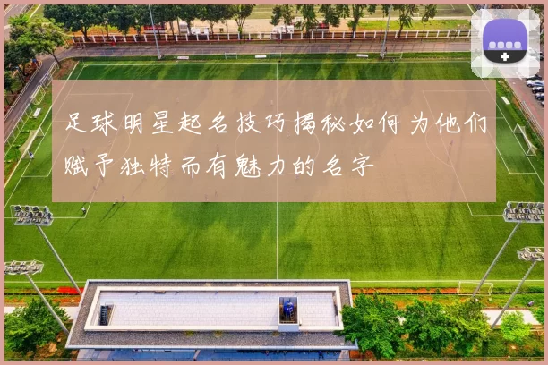 足球明星起名技巧揭秘如何为他们赋予独特而有魅力的名字