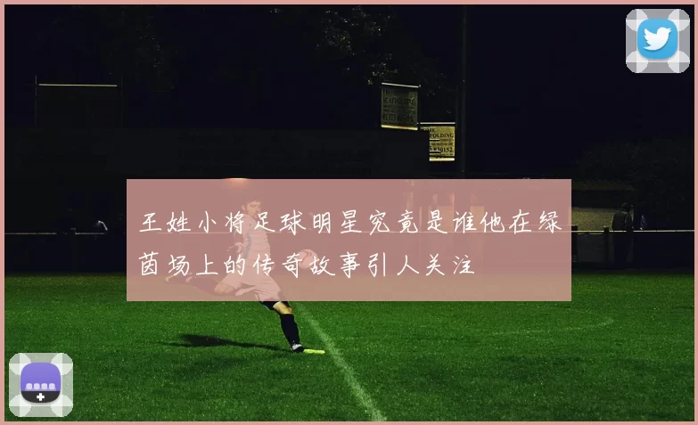 王姓小将足球明星究竟是谁他在绿茵场上的传奇故事引人关注