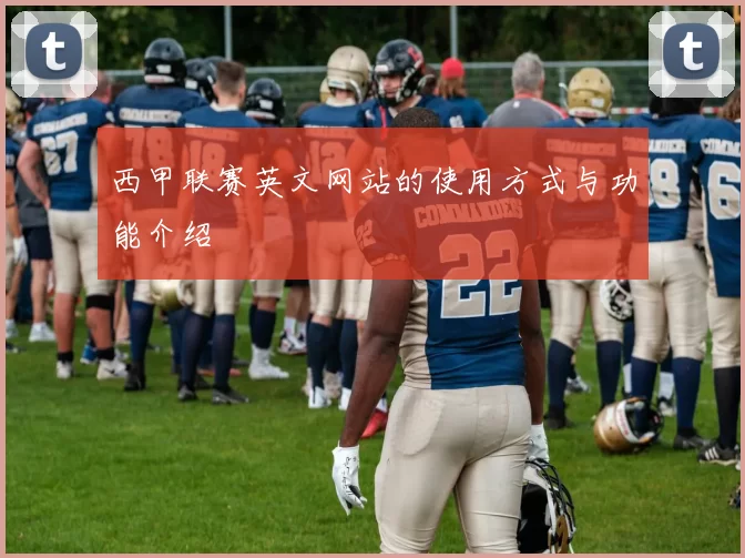 西甲联赛英文网站的使用方式与功能介绍